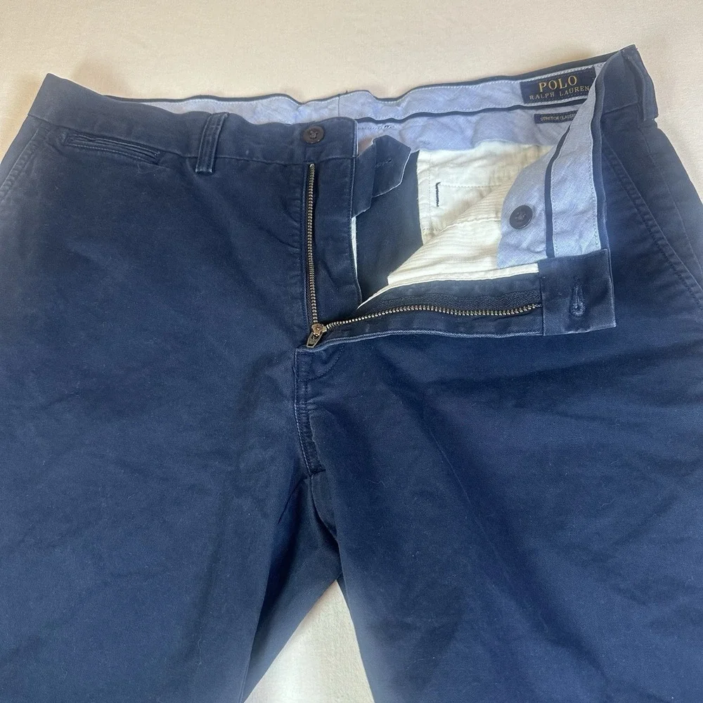 Polo‎ Ralph Lauren Mens Shorts 34 X 10 Stretch Classic Fit Navy Blue Preppy